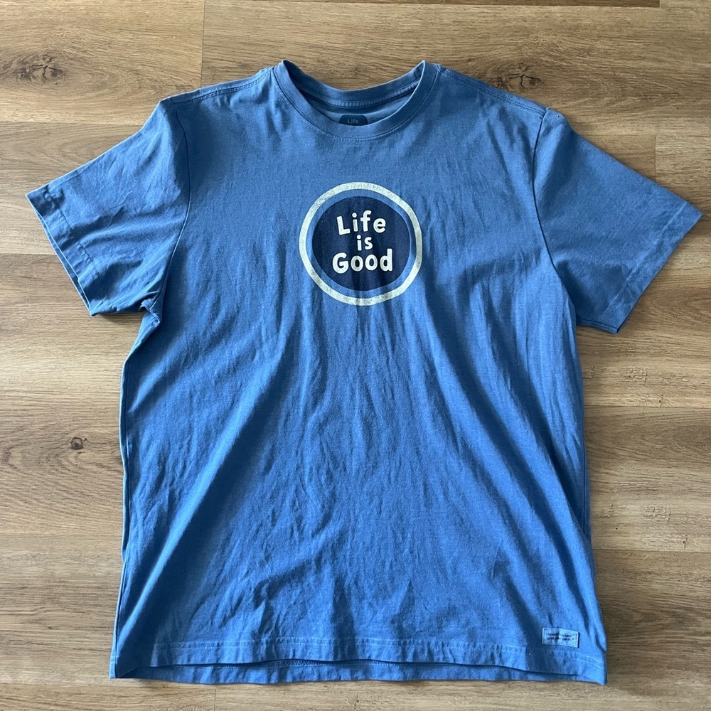 Blue 'Life is Good' T-Shirt